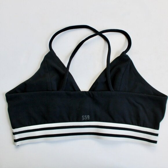 Splits59 Black & White Roxan Airweight Sports Bra Size Small - Picture 3 of 5